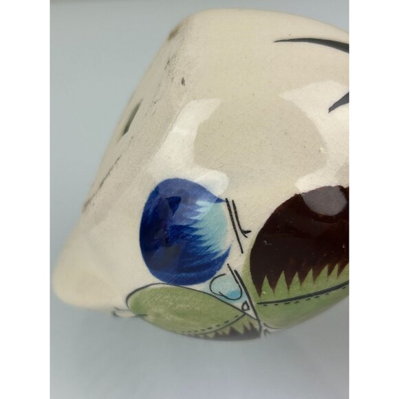 Tonala Made in Mexico Ceramic Bird Figure Hand Painted Blue Green Brown READ - Picture 11 of 13